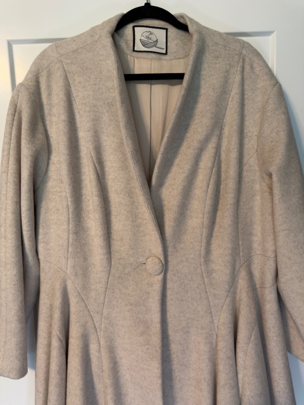 Long Wool Linen Naive Coat Dress